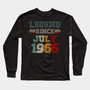 57 Years Old Legend Since July 1966 57th Birthday Long Sleeve T-Shirt